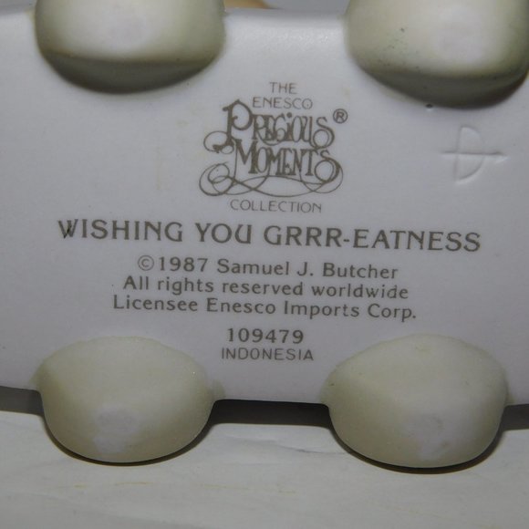 1987 Precious Moments Birthday Train Year 7 Leopard Enesco Figurine w Box - Picture 7 of 7